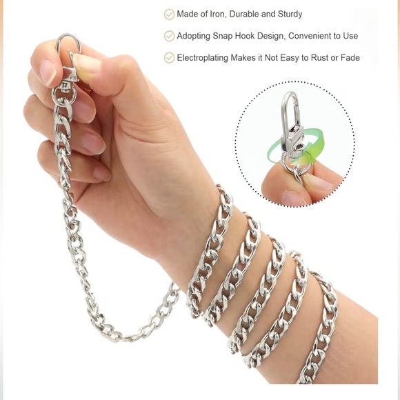 Silver Chain Strap 15.4 Inch - Picture 2 of 4